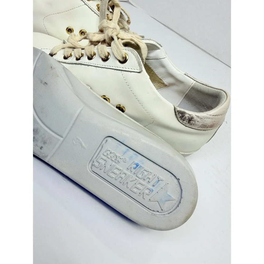 Golden Goose GGDB Superstar Private Ed White Gold Star US 9 EU 39 Low Leather